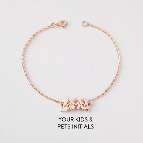Custom Dog Cat Bracelet, Pet Initial Bracelet, Dog Mom Gifts